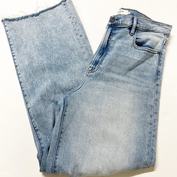 Hidden Los Angeles Womens Light Wash Knee Distressed Dad Logan Jean Size 31 - Picture 3 of 10